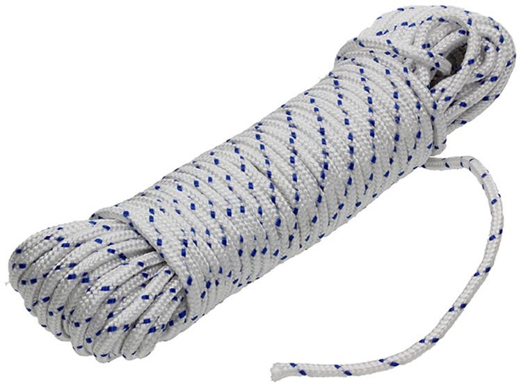 Mack 1014932 - pp gevlochten wit blauw streng5mm 20m | 5 stuks
