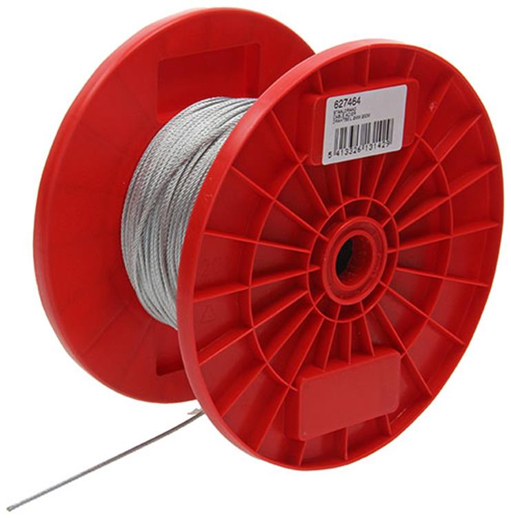 Mack 1015566 - verzinkte staalkabel 7x7 200m 2mm wll 40 kg din en 12385-4 | 200 stuks