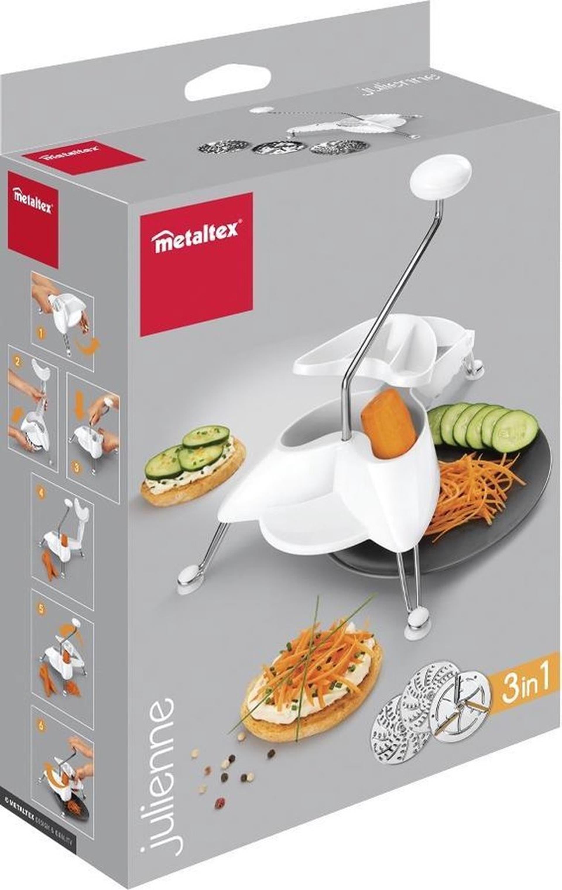 Metaltex julienne 3-in-1 groentesnijder