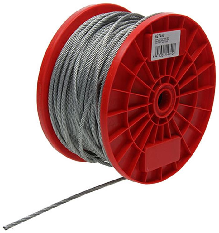 Mack 1015568 - verzinkte staalkabel 7x7 100m 4mm wll 160 kg din en 12385-4 | 100 stuks