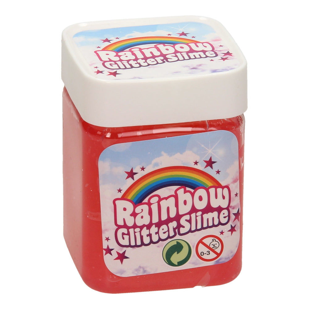 Johntoy regenboog glitter slijm