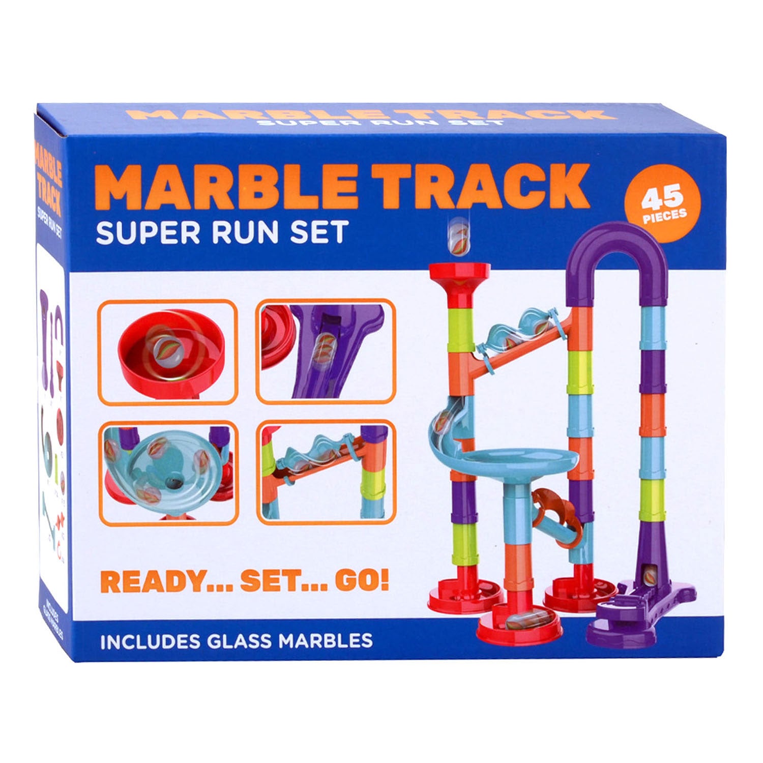 Johntoy knikkerbaan superloopset, 45dlg.