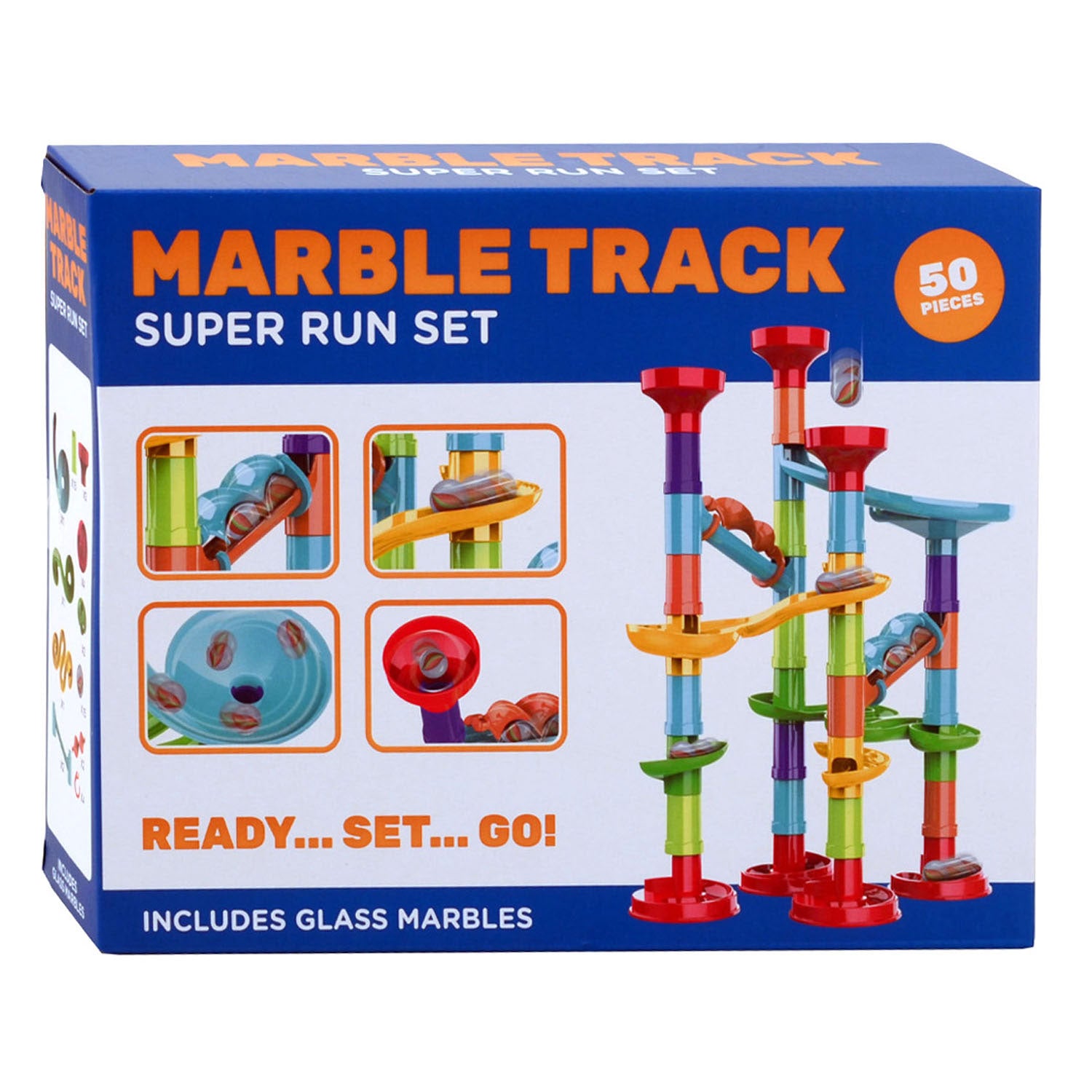 Johntoy knikkerbaan superloopset, 45dlg.