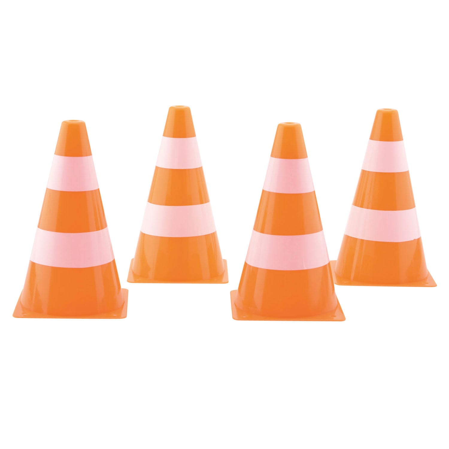 cônes Sports Active 4 pièces orange avec bande