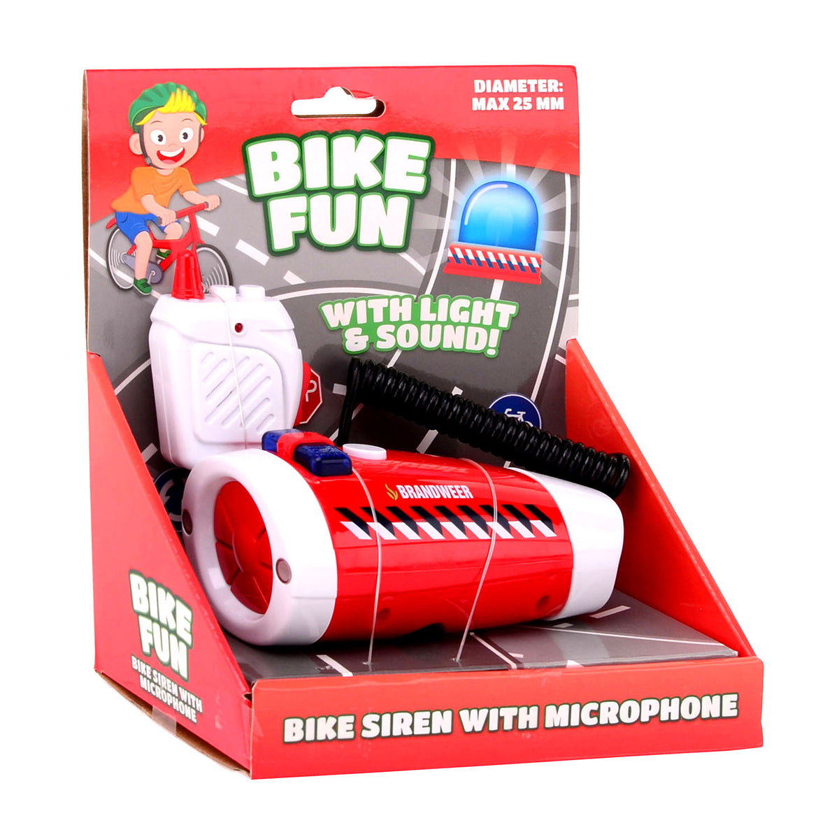 Moto fun sirène feu clignotant pompier avec micro