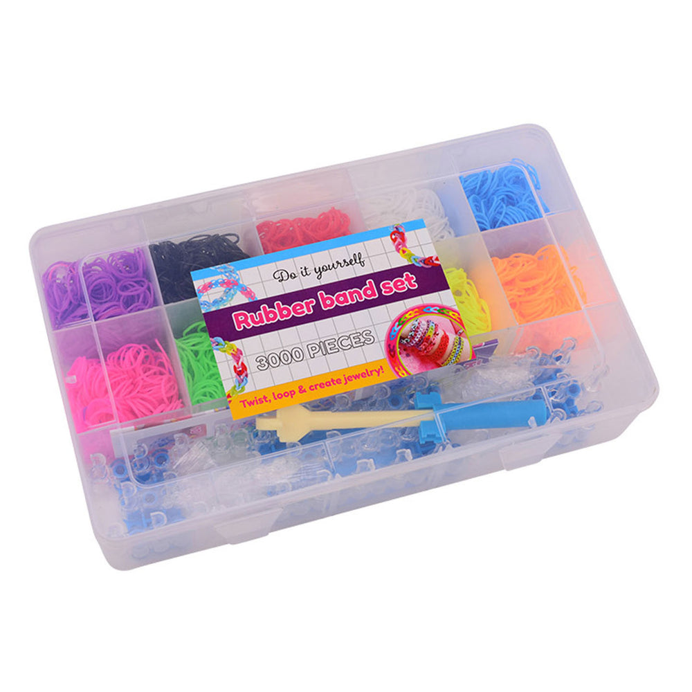Johntoy loom bandjes set in opbergdoos, 3000dlg.