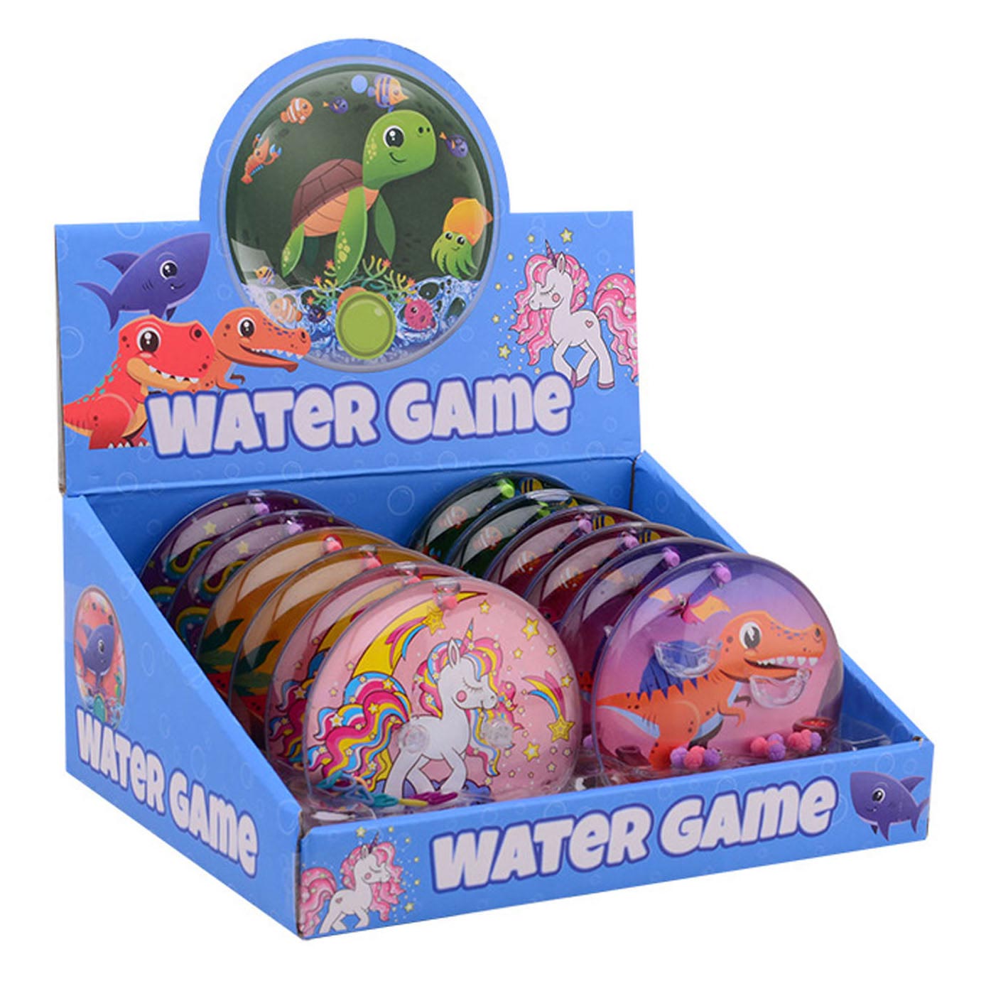Johntoy waterspel rond dieren, 12 stuks in display