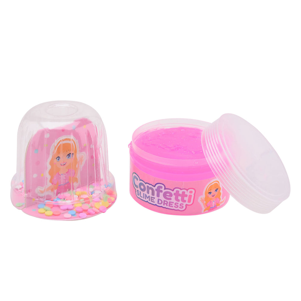 Johntoy john toy glitterjurk slijmfiguur 7x7x10cm