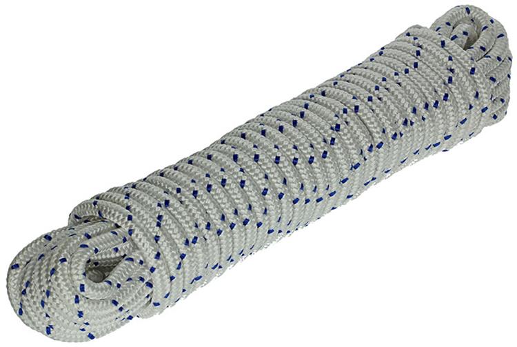 Mack 1013978 - pp gevlochten wit blauw streng10mm 15m | 5 stuks