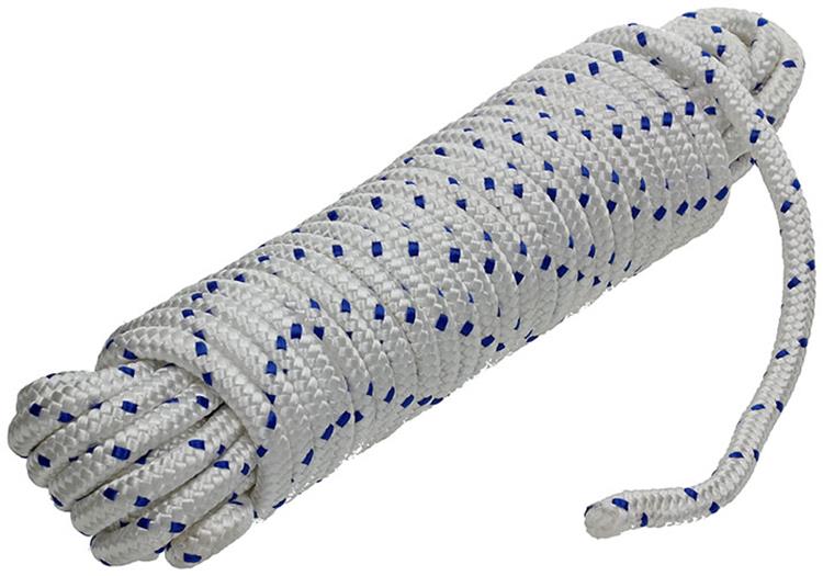 Mack 1013979 - pp gevlochten wit blauw streng12mm 15m | 5 stuks