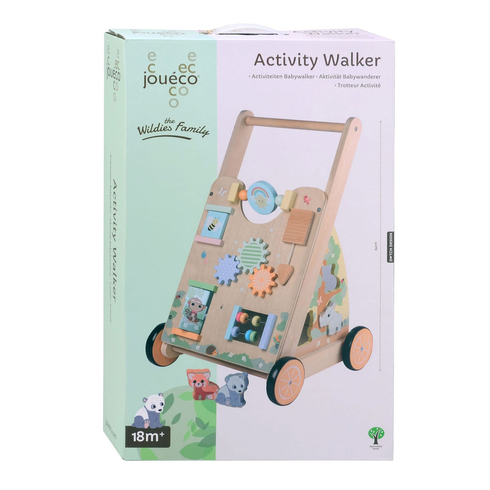 Joueco The Wildies Houten Activiteiten Loopwagen Loopwagen