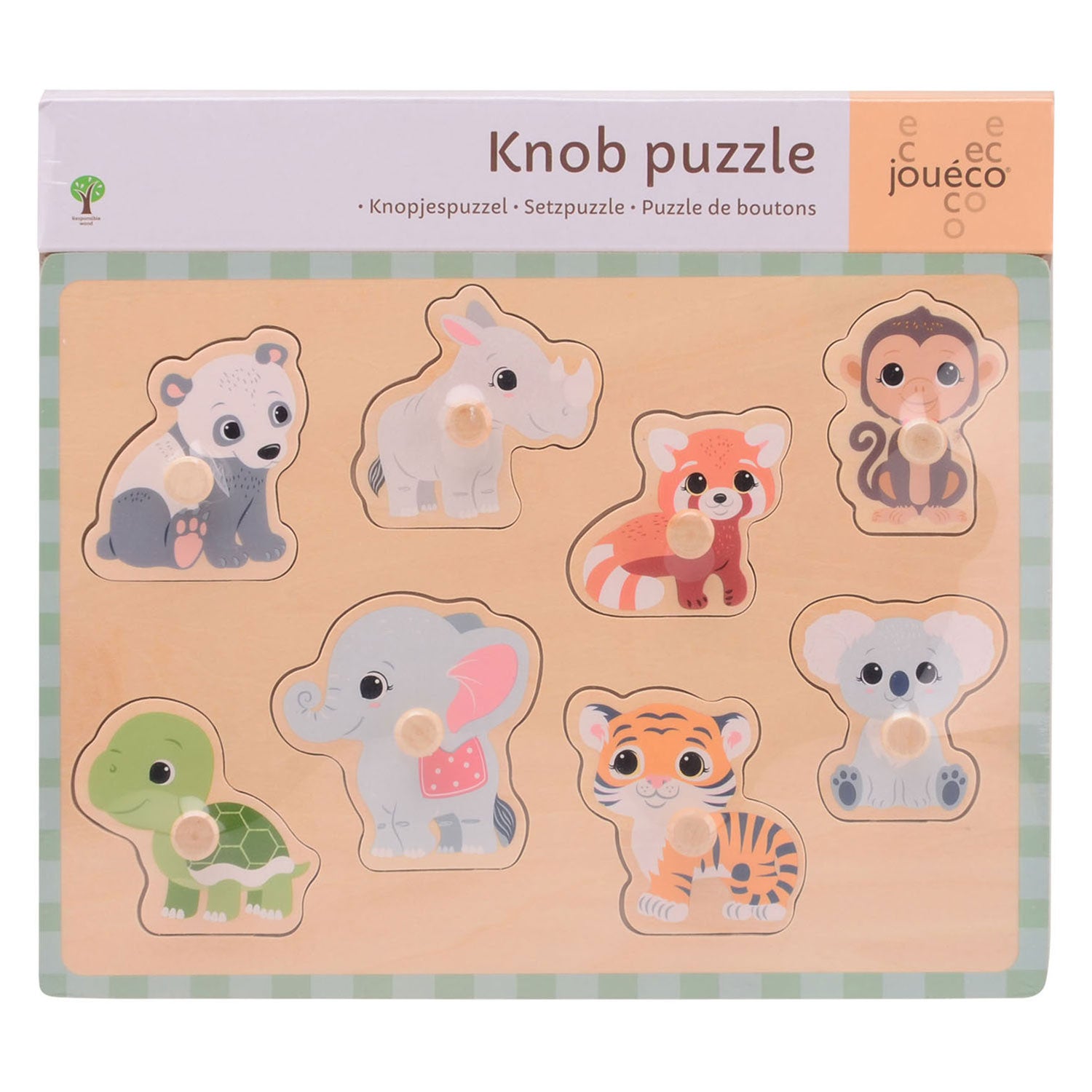 Joueco de wildies noppenpuzzel, 8st.