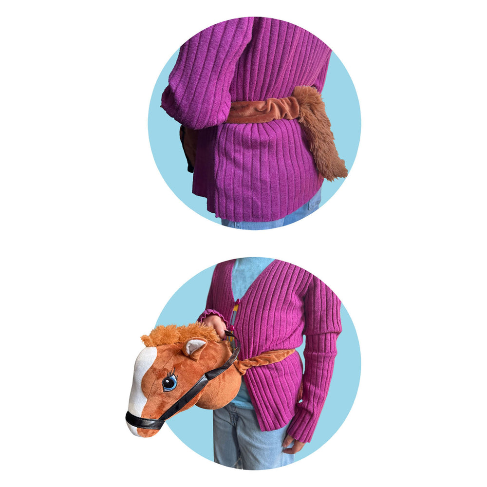 Holly horse paardenhoofd lichtbruin met elastiek
