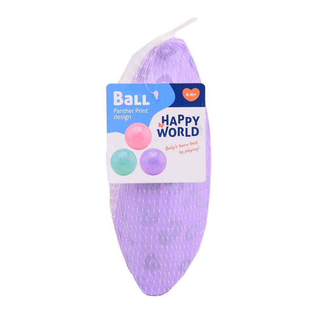 Johntoy happy world panterprint speelbal, 85 gram