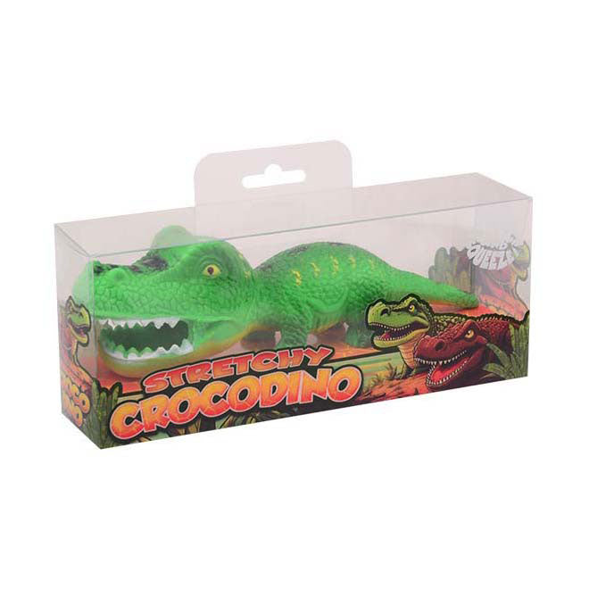 Johntoy stretch krokodil 20cm dino in transparante box