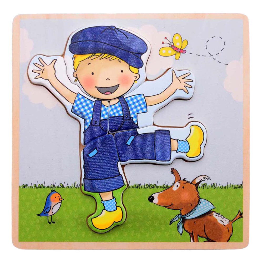 Johntoy jouéco® fien teun houten puzzel teun