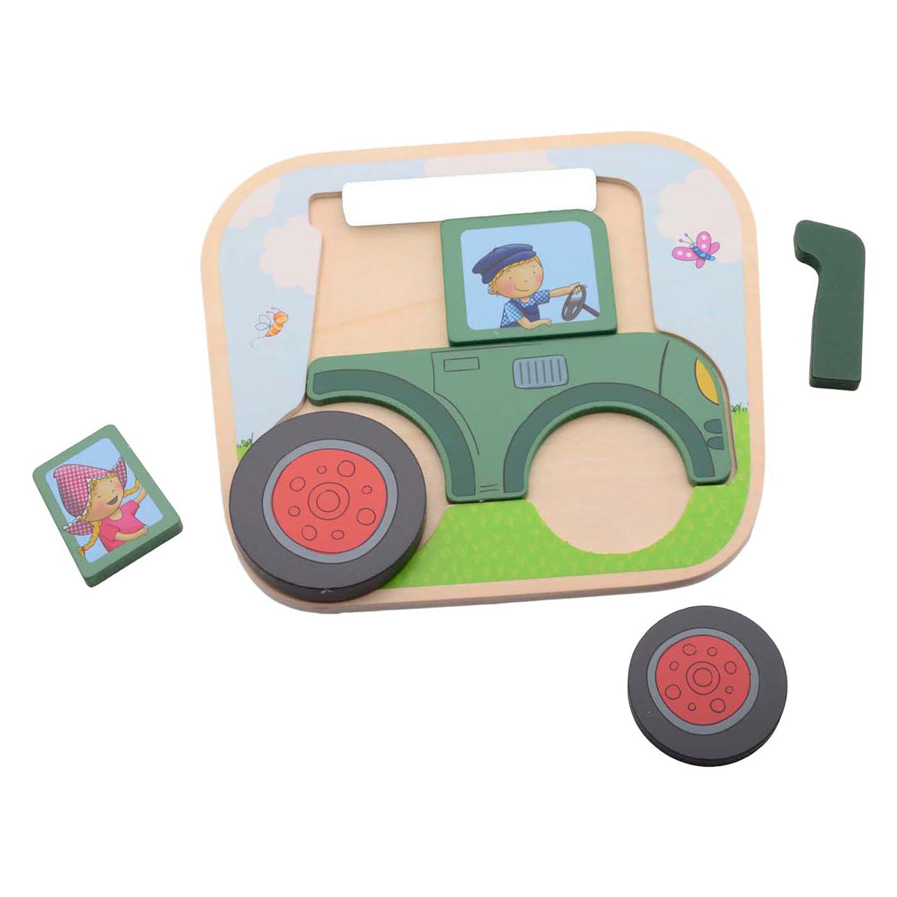 Johntoy jouéco® fien teun tractor puzzel hout