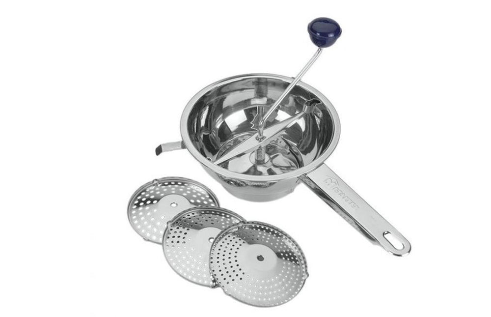 Metaltex milly groentenmolen roerzeef rvs met 3 inzetten 20cm