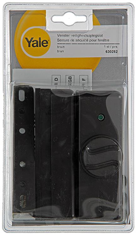 Yale 1019092 - vensteroplegslot, bruin | 5 stuks