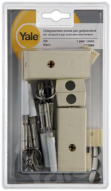 Yale 1019097 - 2 oplegraamsloten,enk. pen,witgelijksl. | 1 stuks