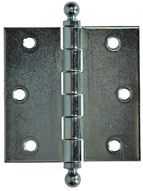 Yale 1019137 - 3 bolknopscharnieren verzinkt 76x76mm | 2 stuks