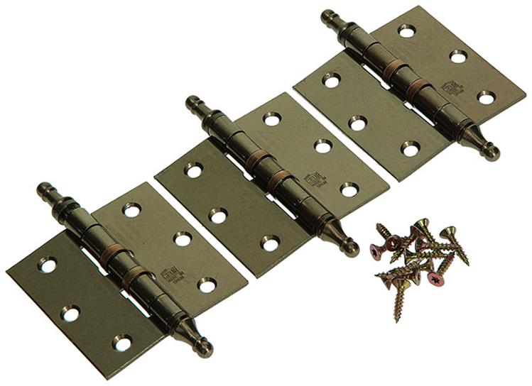 Yale 1019139 - 3 scharnieren met kogellager verbronsd vaasknop 76x76mm | 5 stuks