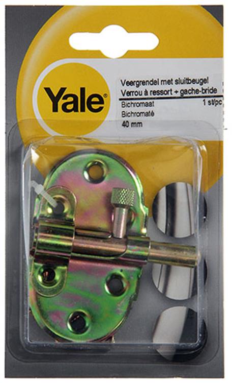 Yale 1019197 - veergrendel met sluitbeugel, bichromaat 40mm | 5 stuks