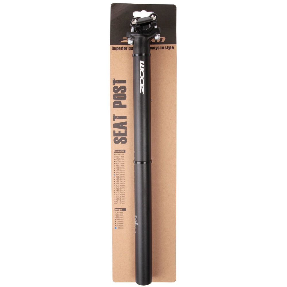 zadelpen groot 30,9 x 400 mm aluminium zwart