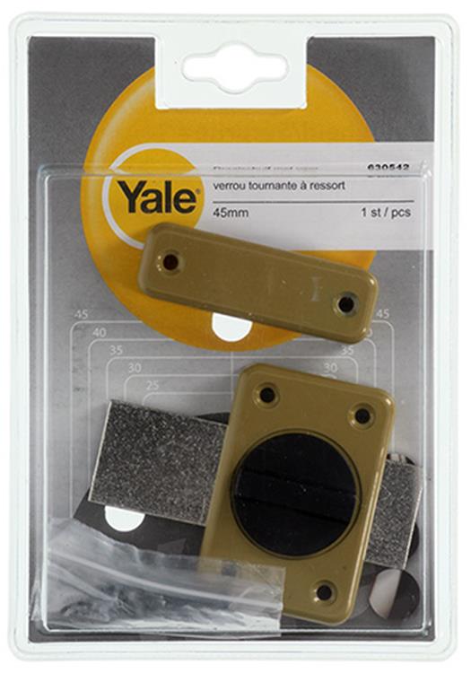 Yale 1019218 - 1 draaischuif + veer gelakt 45mm | 2 stuks