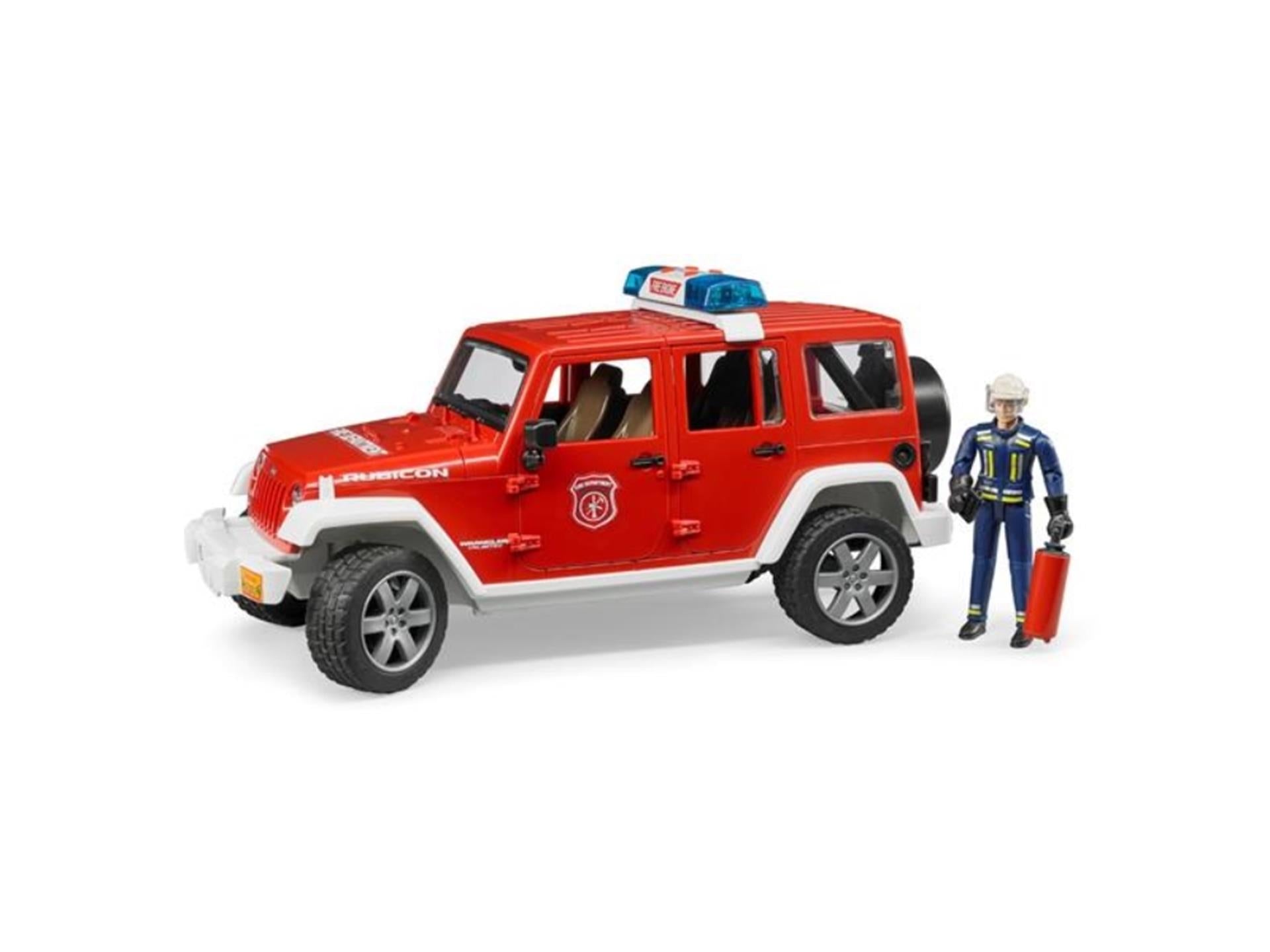 Bruder auto jeep wrangler brandweerwagen