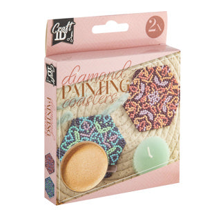 Diamond schilderij onderzetters maken 2 stuks 9,5x9x5 cm