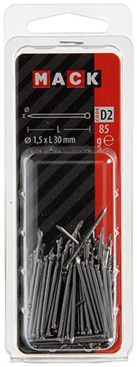 Mack 1017131 - fijne nagel ronde kop 85 gr 1,5 x 30 mm | 5 stuks