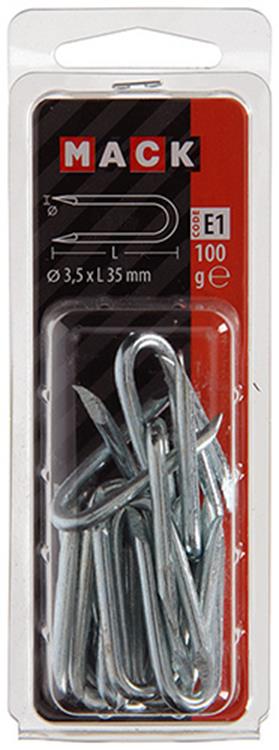 Mack 1017211 - kram staal verzinkt 100 gr 3,5 x 35 mm | 5 stuks