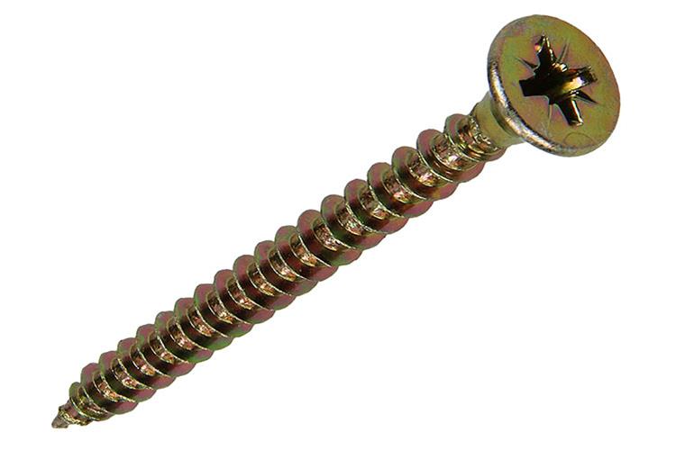 Mack 1017257 - spaanplaatschroef vz kop geelverz.10 st 5,0 x 50 mm | 10 stuks