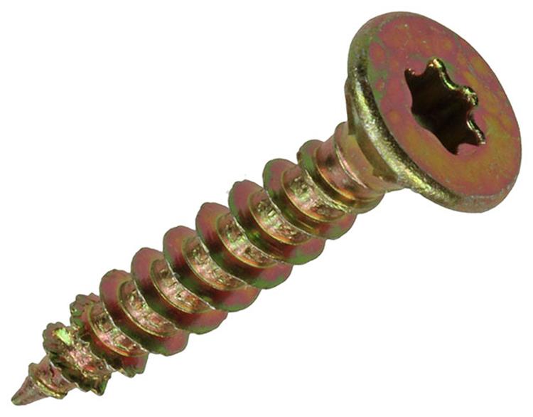 Mack 1017311 - spaanplschr.vzkop-zelfb. geelverz. 15 st 5,0 x 30 mm | 10 stuks