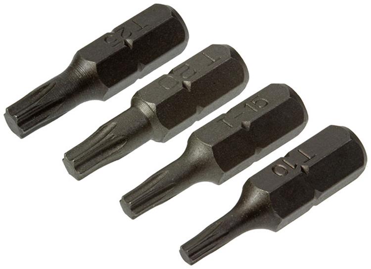 Mack 1017329 - torx schroefbit staal onbehandeld 4 st t10-15 20-25 | 10 stuks