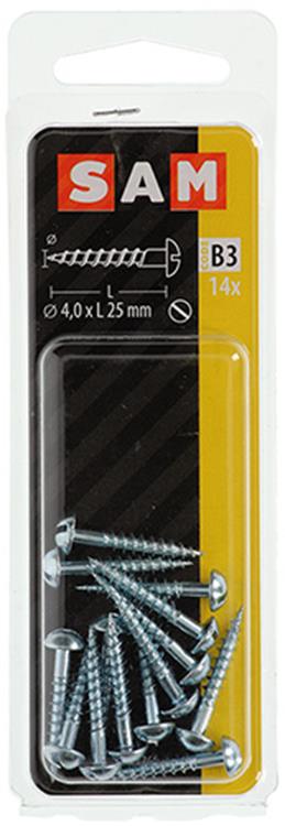 Mack 1017373 - houtschroef bolkop staal verzinkt 14 st 4,0 x 25 mm | 10 stuks