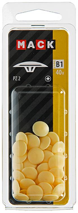 Mack 1017395 - afdekkapje vr pz schr.kunst. beige 40 st pz 2 | 10 stuks