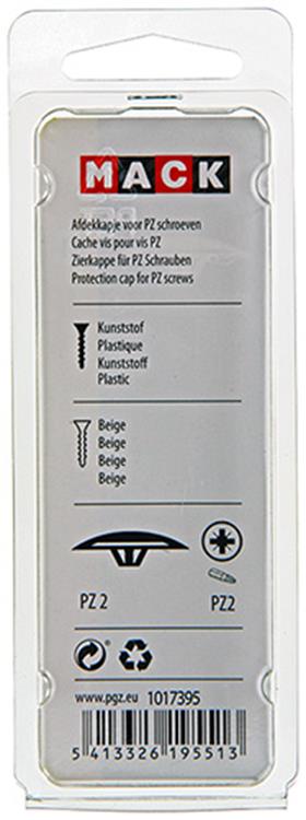 Mack 1017395 - afdekkapje vr pz schr.kunst. beige 40 st pz 2 | 10 stuks