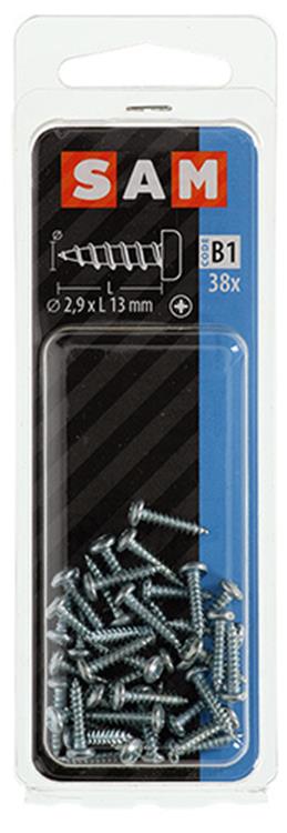 Mack 1017435 - zelftappende schroef cyl kop verz. 38st 2,9 x 13 mm | 10 stuks