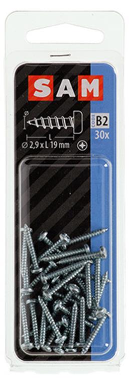 Mack 1017436 - zelftappende schroef cyl kop verz. 30st 2,9 x 19 mm | 10 stuks