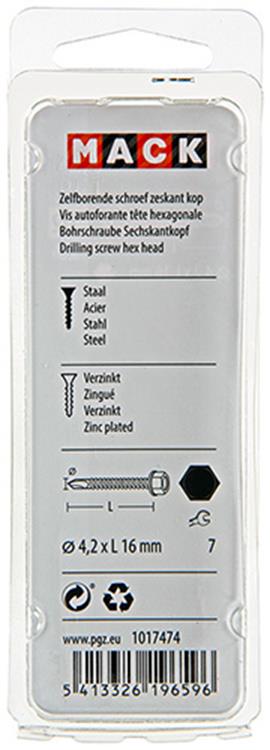 Mack 1017474 - zelfborende schroef zesk.kop verz. 28st 4,2 x 16 mm | 10 stuks