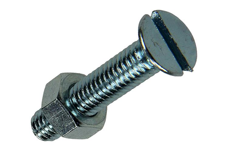 Mack 1017510 - metaalschroef verz. kop + moer verz. 8 st m6 x 30 mm | 10 stuks