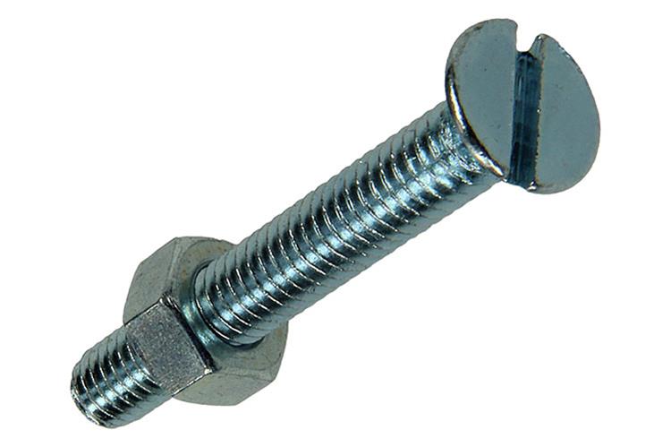 Mack 1017511 - metaalschroef verz. kop + moer verz. 6 st m6 x 40 mm | 10 stuks