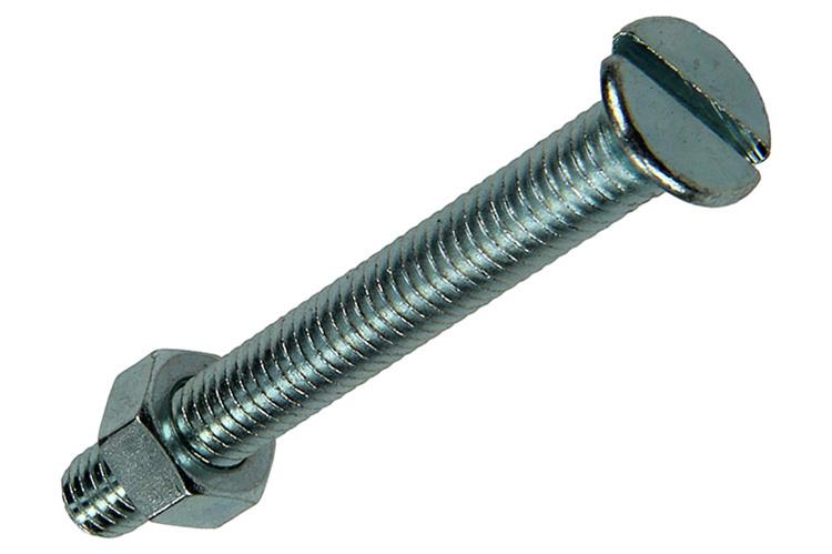 Mack 1017512 - metaalschroef verz. kop + moer verz. 6 st m6 x 50 mm | 10 stuks