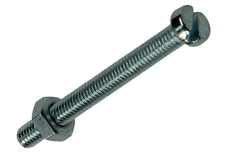 Mack 1017521 - metaalschroef cyl. kop + moer verz. 12 st m4 x 40 mm | 10 stuks
