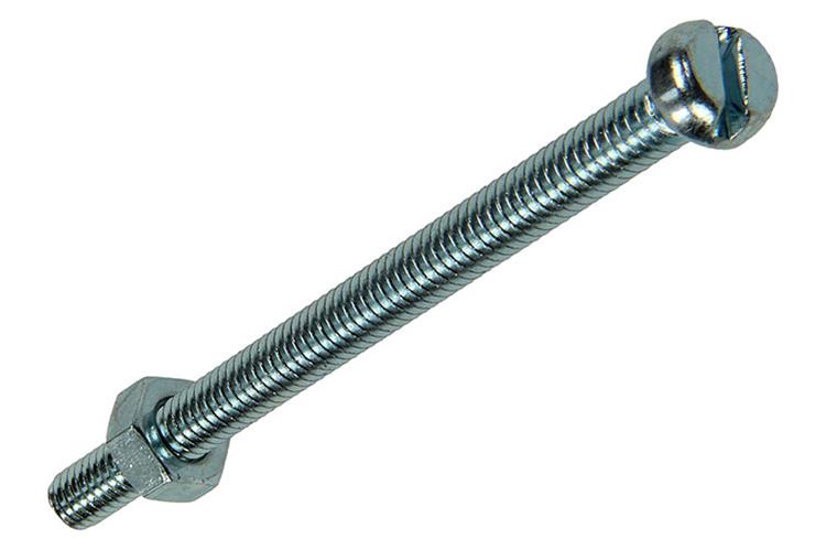 Mack 1017522 - metaalschroef cyl. kop + moer verz. 9 st m4 x 50 mm | 10 stuks