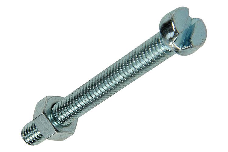 Mack 1017535 - metaalschroef cyl. kop + moer verz. 5 st m6 x 50 mm | 10 stuks