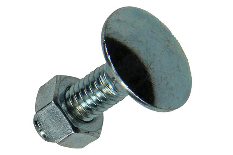 Mack 1017566 - houtbout + moer staal verzinkt10 st m6 x 20 mm | 5 stuks