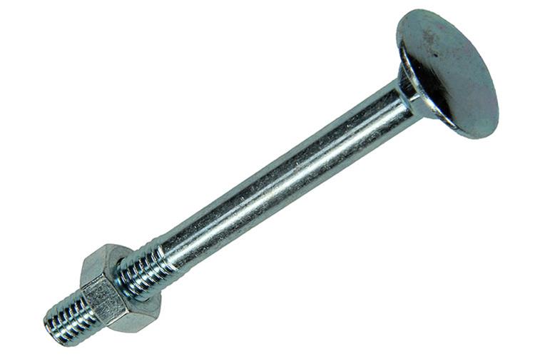 Mack 1017572 - houtbout + moer staal verzinkt6 st m6 x 60 mm | 5 stuks